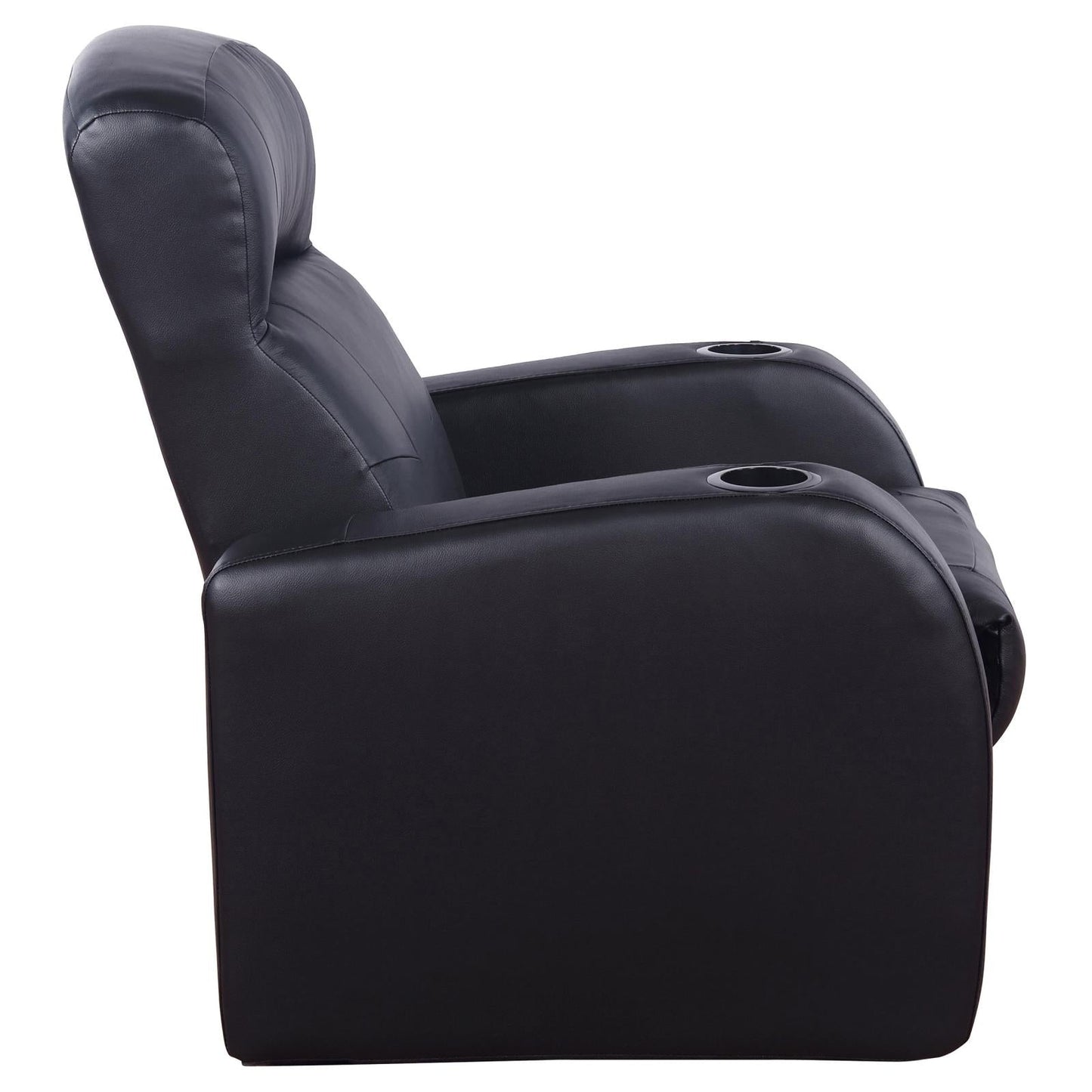 Cyrus Home Theater Upholstered Recliner Black - 600001 - Luna Furniture - Dallas Store