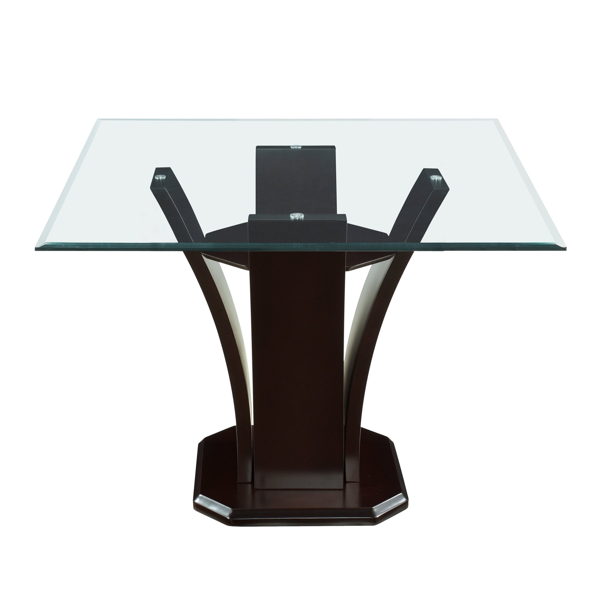 Daisy Dark Brown Glass-Top Square Counter Height Table - SET | 710-36RDB | 710-36RDC | G5454 - Luna Furniture - Dallas Store