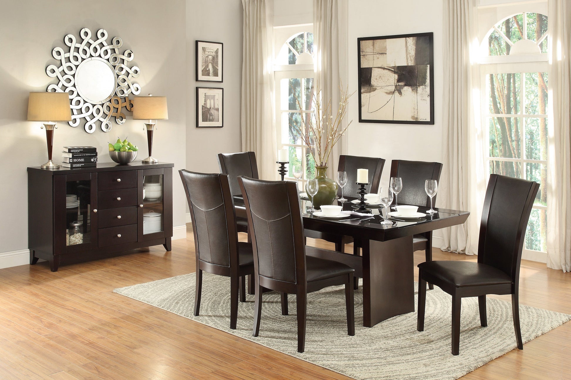 Daisy Dark Brown Server - 710-40 - Luna Furniture - Dallas Store
