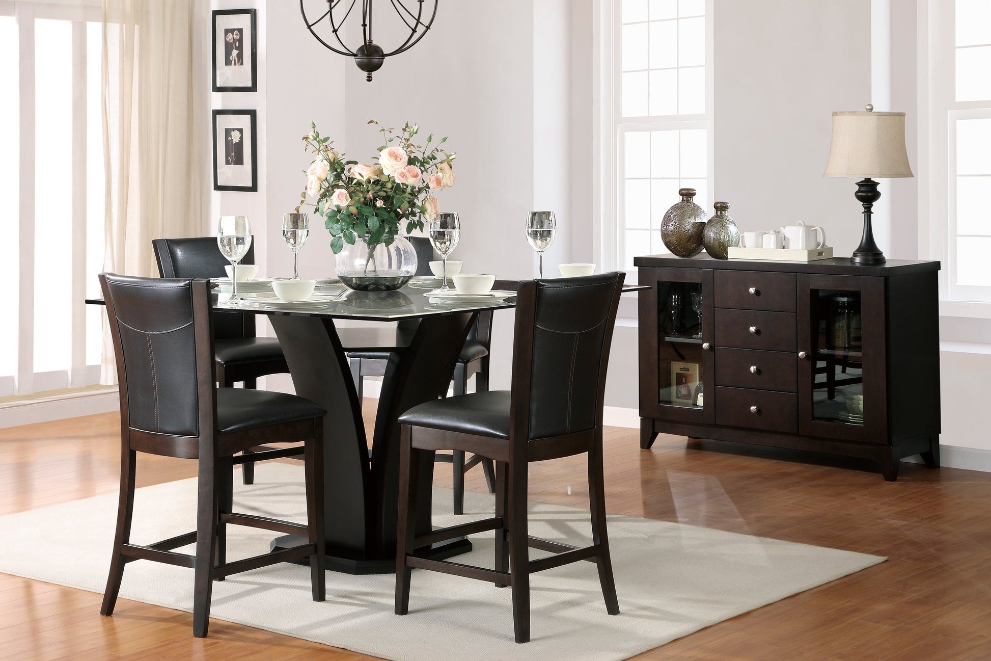 Daisy Dark Brown Server - 710-40 - Luna Furniture - Dallas Store