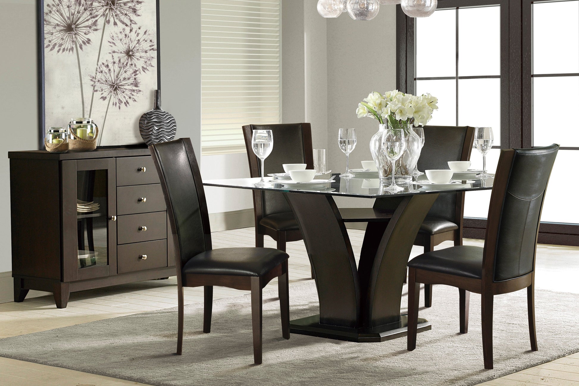 Daisy Dark Brown Server - 710-40 - Luna Furniture - Dallas Store