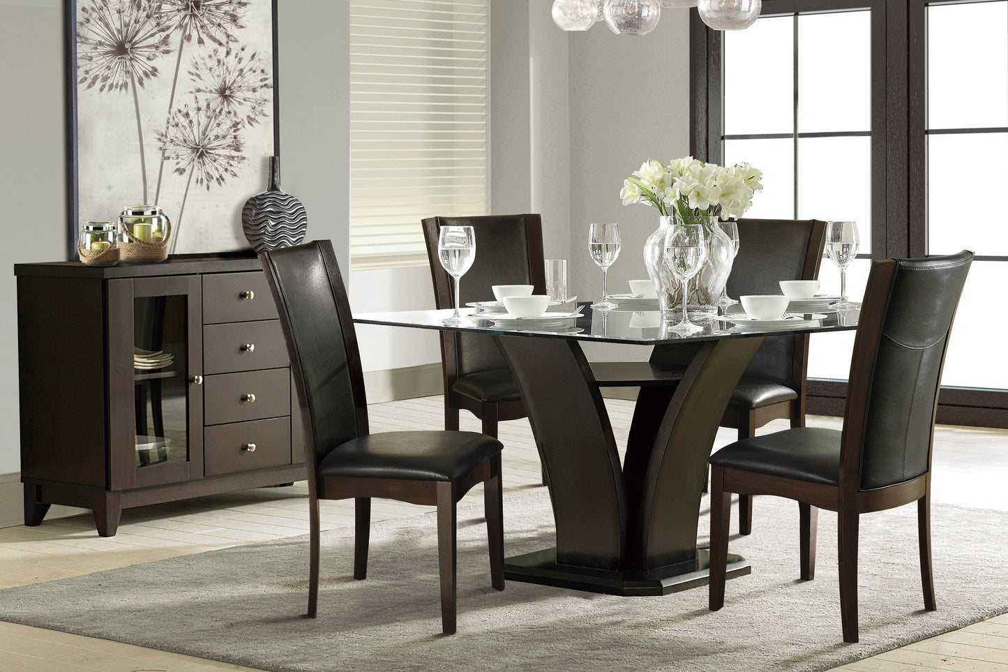 Daisy Dark Brown Side Chair, Set of 2 - 710S - Luna Furniture - Dallas Store
