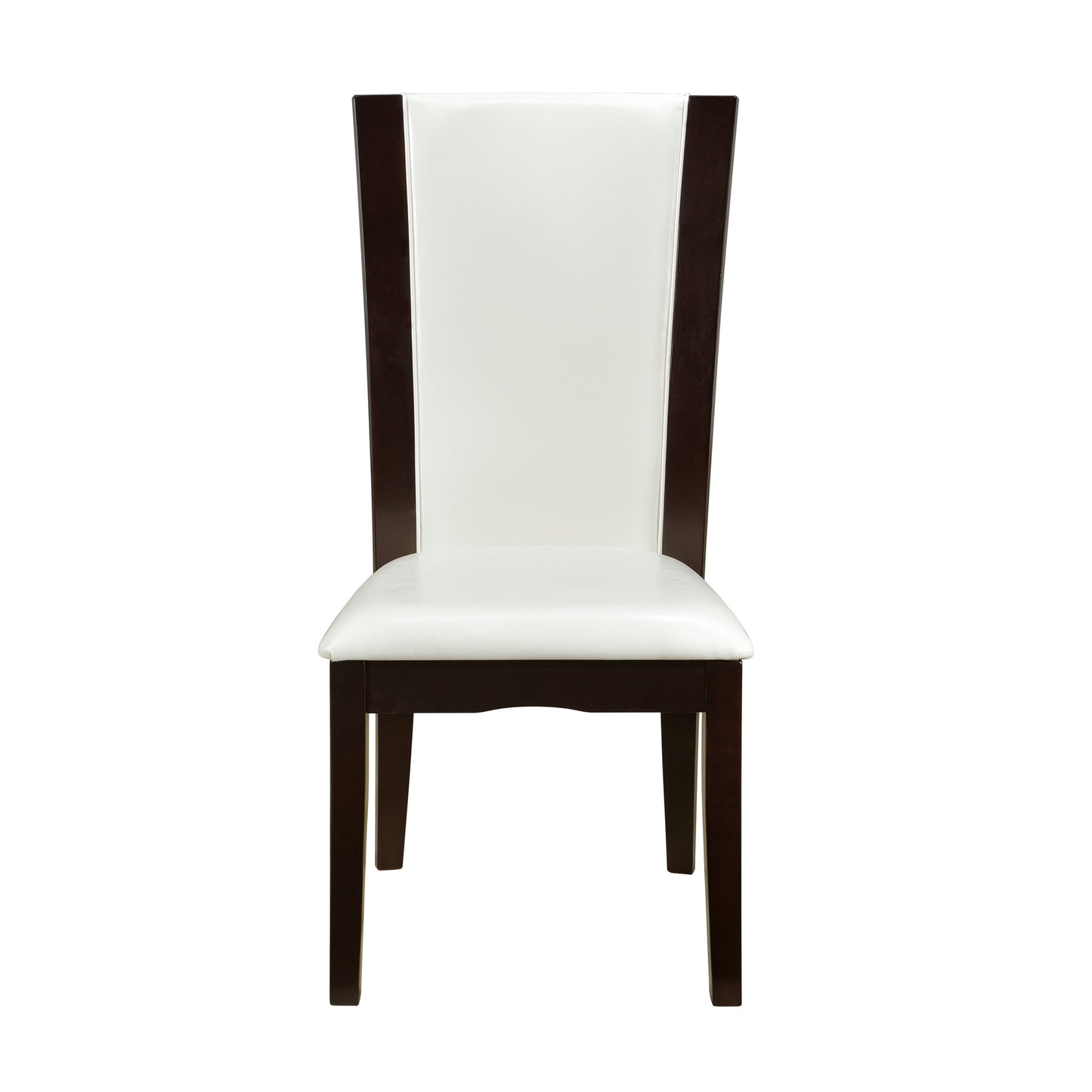 Daisy White/Dark Brown Side Chair, Set of 2 - 710WS - Luna Furniture - Dallas Store