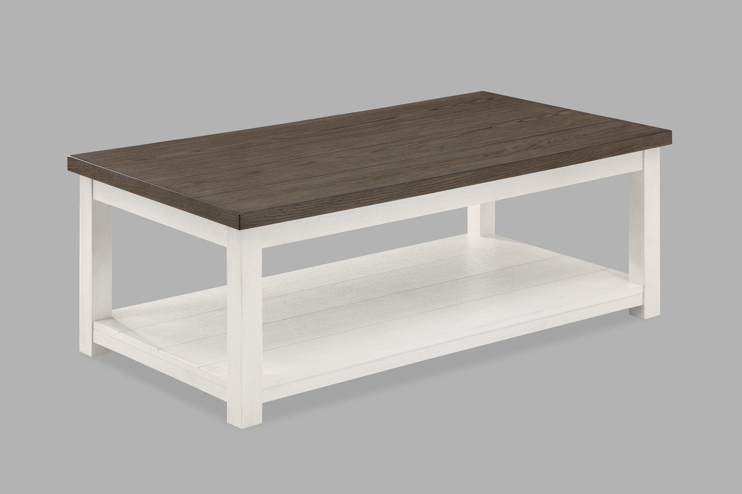 Dakota Chalk White Coffee Table with Casters - 3713CG-01 - Luna Furniture - Dallas Store