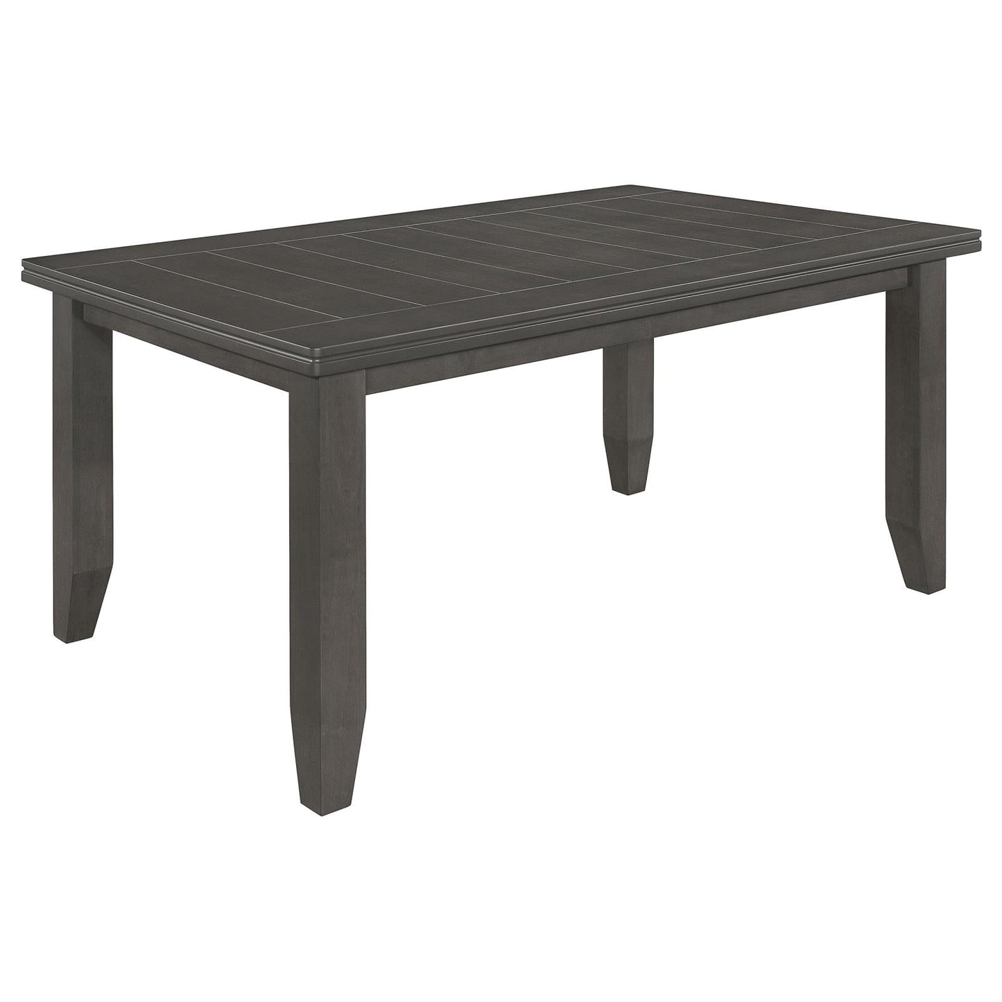 Dalila Dark Gray Rectangular Plank Top Dining Table - 102721GRY - Luna Furniture - Dallas Store