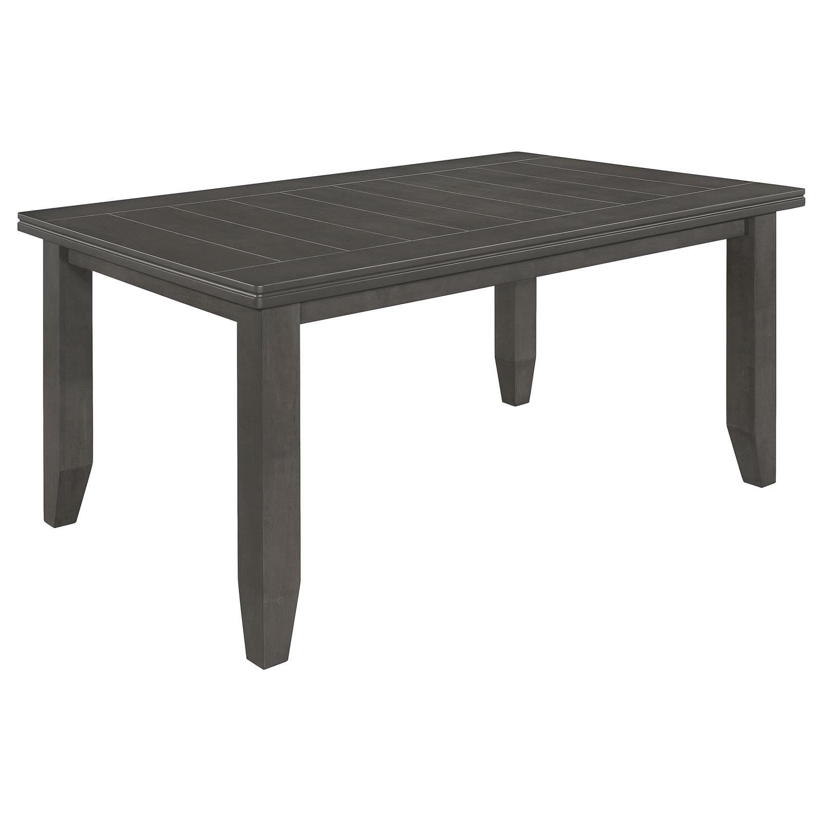 Dalila Dark Gray Rectangular Plank Top Dining Table - 102721GRY - Luna Furniture - Dallas Store