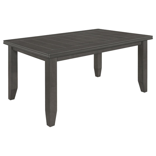 Dalila Dark Gray Rectangular Plank Top Dining Table - 102721GRY - Luna Furniture - Dallas Store
