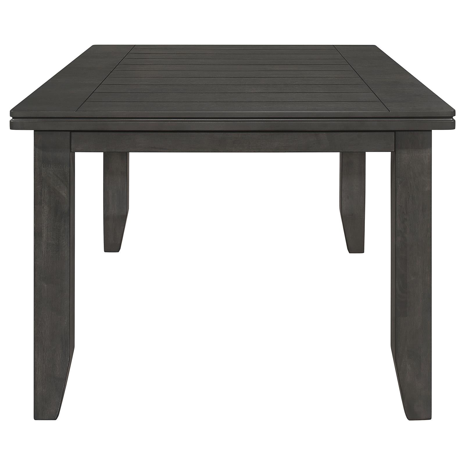 Dalila Dark Gray Rectangular Plank Top Dining Table - 102721GRY - Luna Furniture - Dallas Store