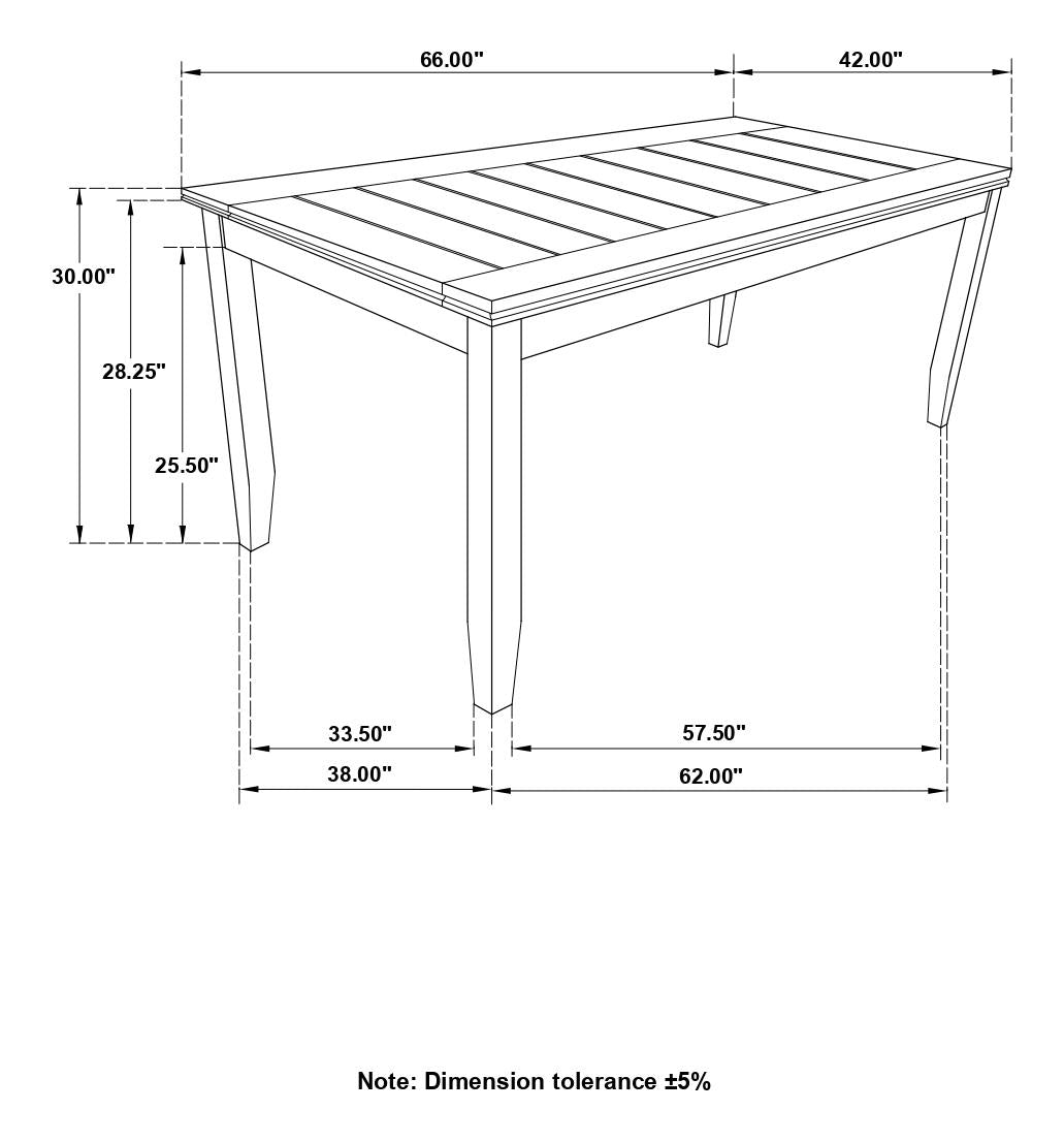 Dalila Dark Gray Rectangular Plank Top Dining Table - 102721GRY - Luna Furniture - Dallas Store