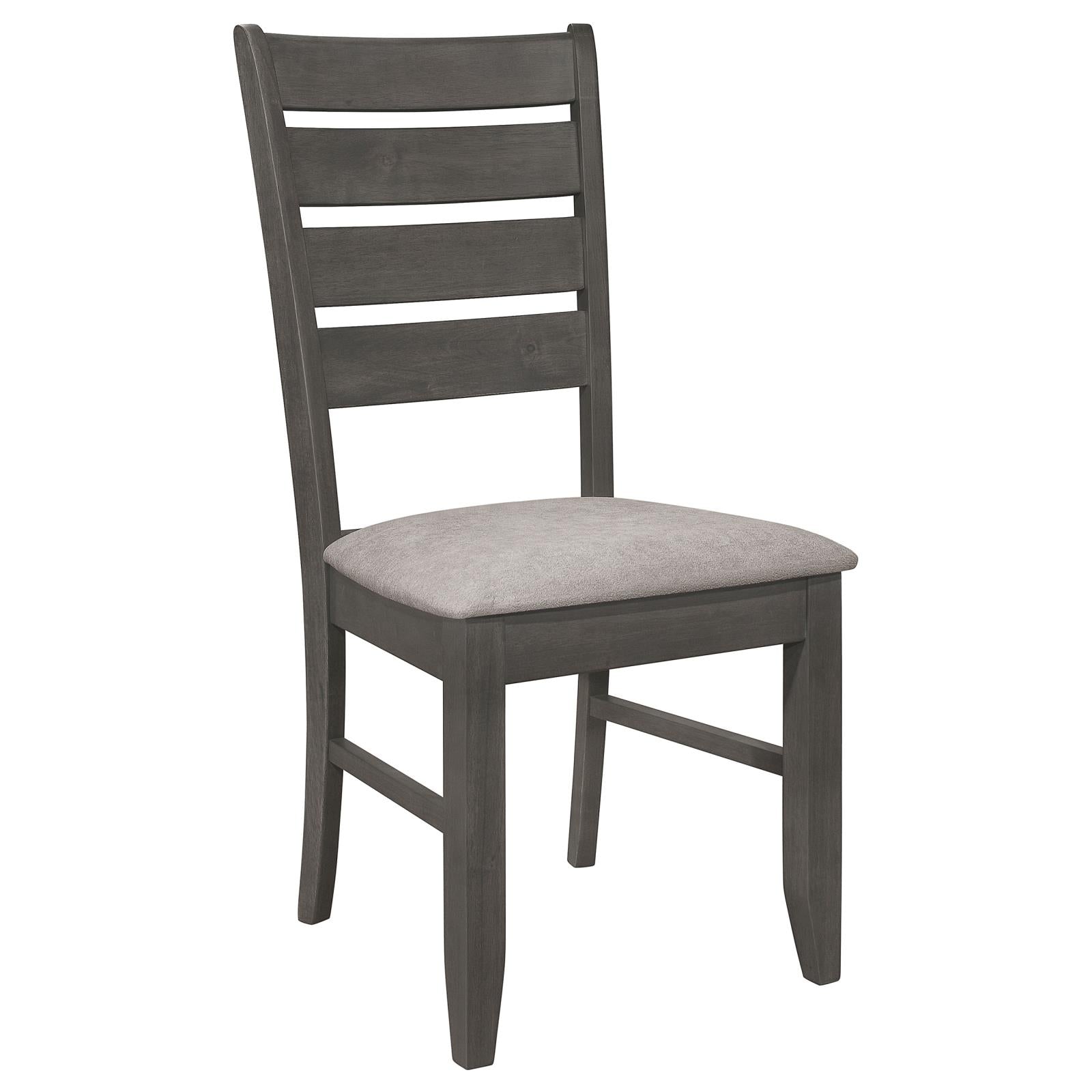 Dalila Gray/Dark Gray Ladder Back Side Chair, Set of 2 - 102722GRY - Luna Furniture - Dallas Store