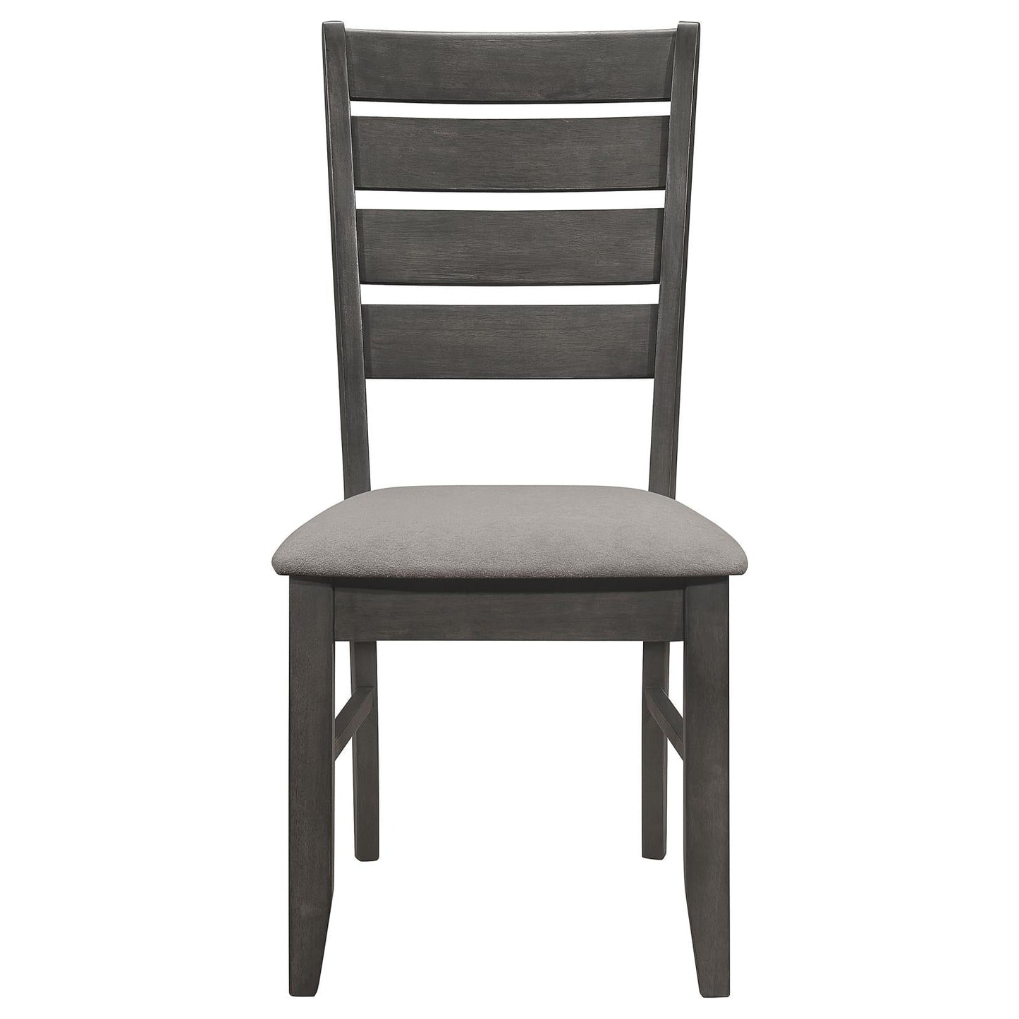 Dalila Gray/Dark Gray Ladder Back Side Chair, Set of 2 - 102722GRY - Luna Furniture - Dallas Store