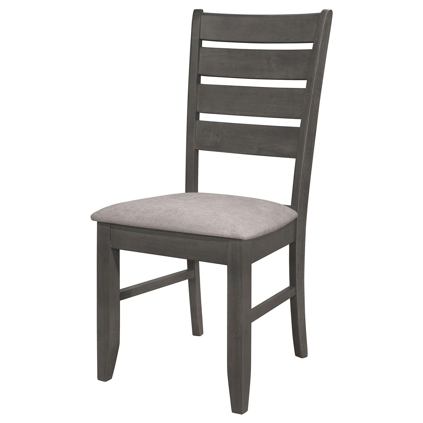 Dalila Gray/Dark Gray Ladder Back Side Chair, Set of 2 - 102722GRY - Luna Furniture - Dallas Store