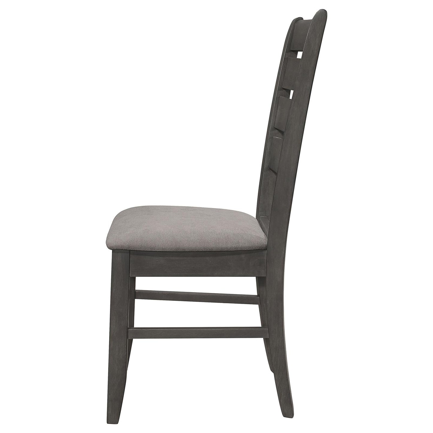 Dalila Gray/Dark Gray Ladder Back Side Chair, Set of 2 - 102722GRY - Luna Furniture - Dallas Store