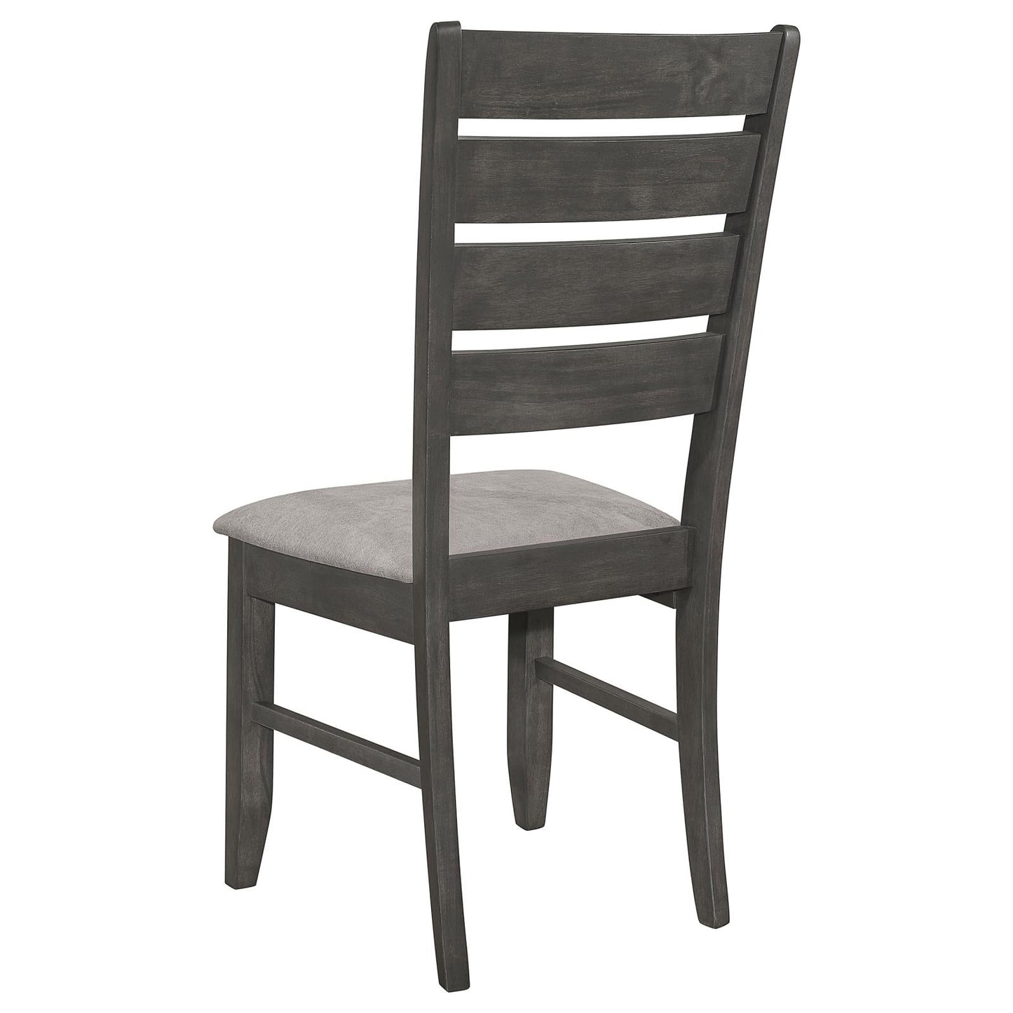 Dalila Gray/Dark Gray Ladder Back Side Chair, Set of 2 - 102722GRY - Luna Furniture - Dallas Store