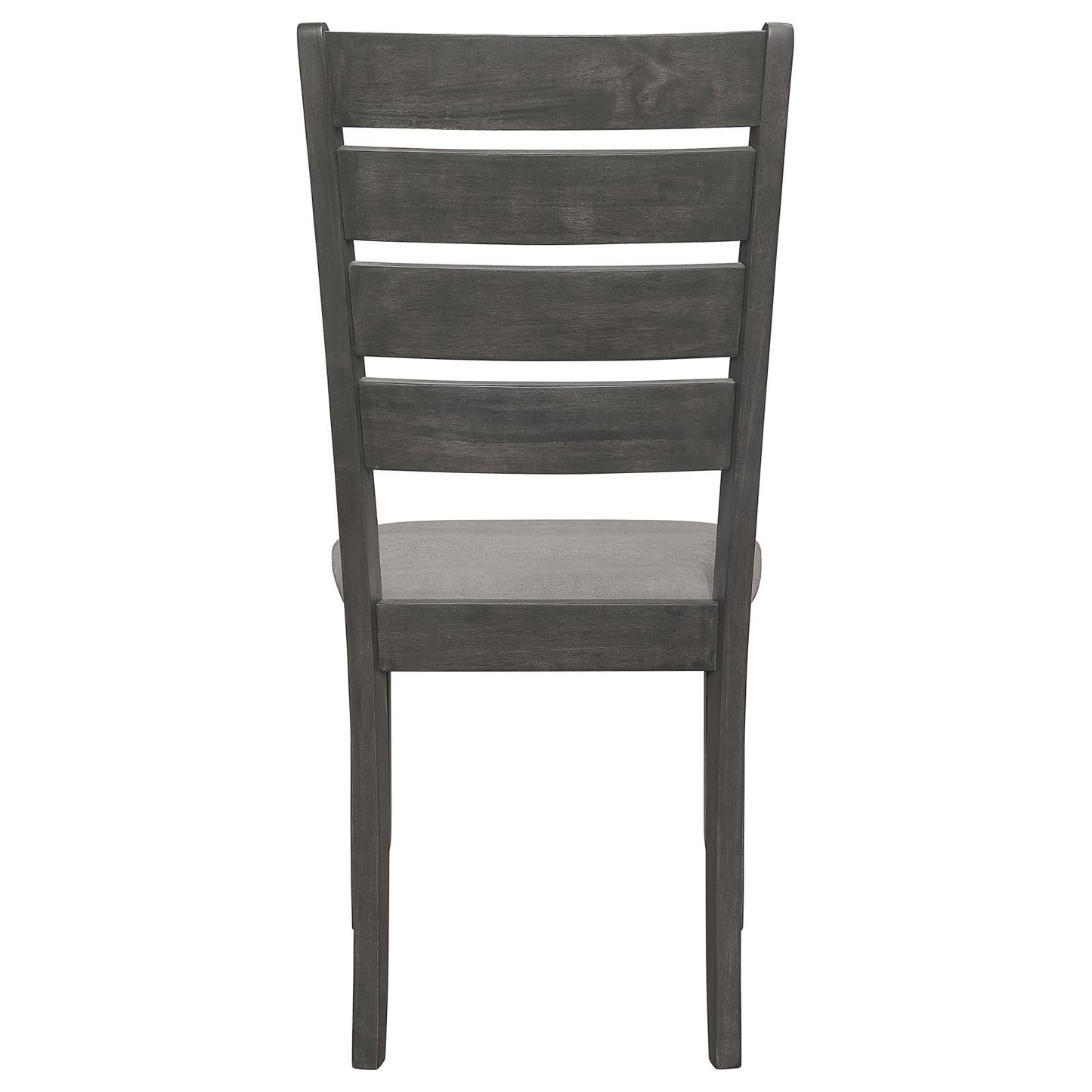 Dalila Gray/Dark Gray Ladder Back Side Chair, Set of 2 - 102722GRY - Luna Furniture - Dallas Store