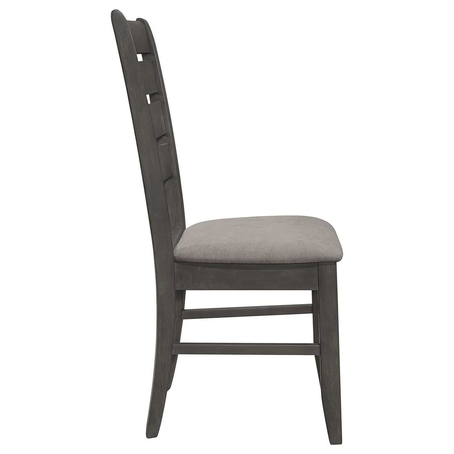 Dalila Gray/Dark Gray Ladder Back Side Chair, Set of 2 - 102722GRY - Luna Furniture - Dallas Store