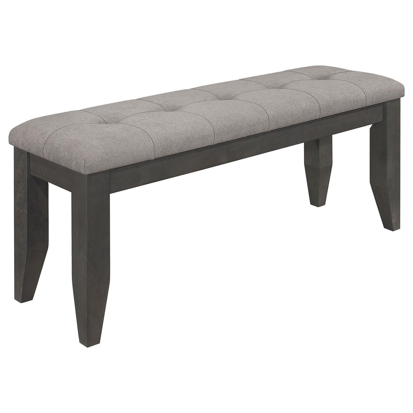 Dalila Gray/Dark Gray Padded Cushion Bench - 102723GRY - Luna Furniture - Dallas Store