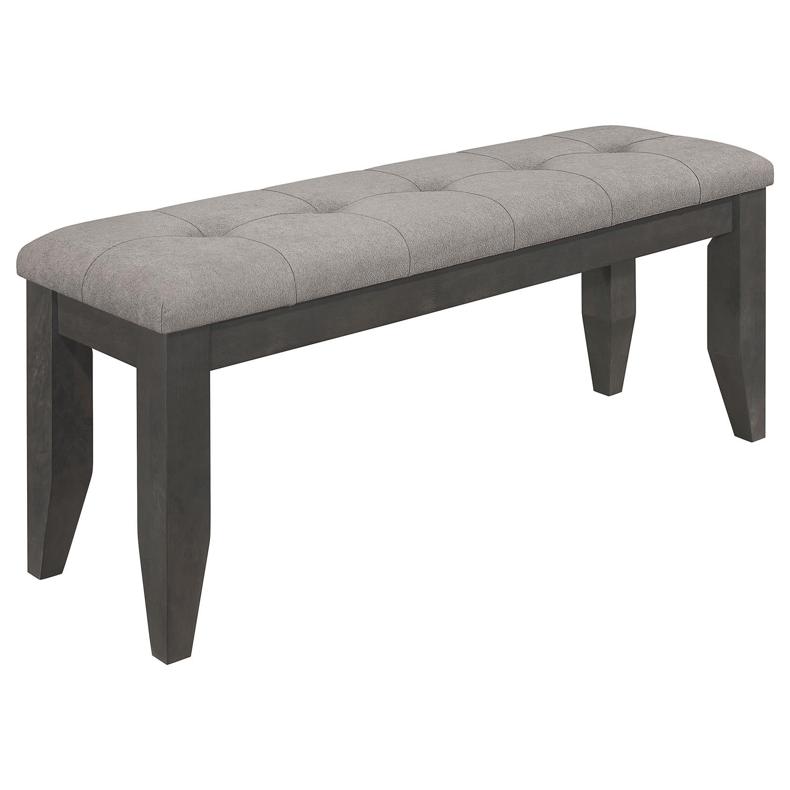 Dalila Gray/Dark Gray Padded Cushion Bench - 102723GRY - Luna Furniture - Dallas Store
