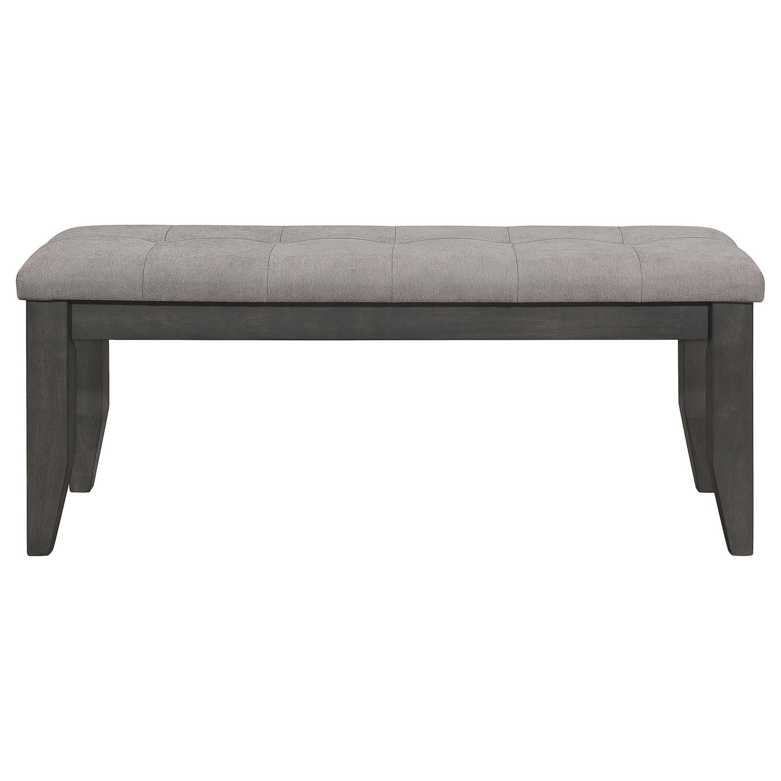 Dalila Gray/Dark Gray Padded Cushion Bench - 102723GRY - Luna Furniture - Dallas Store