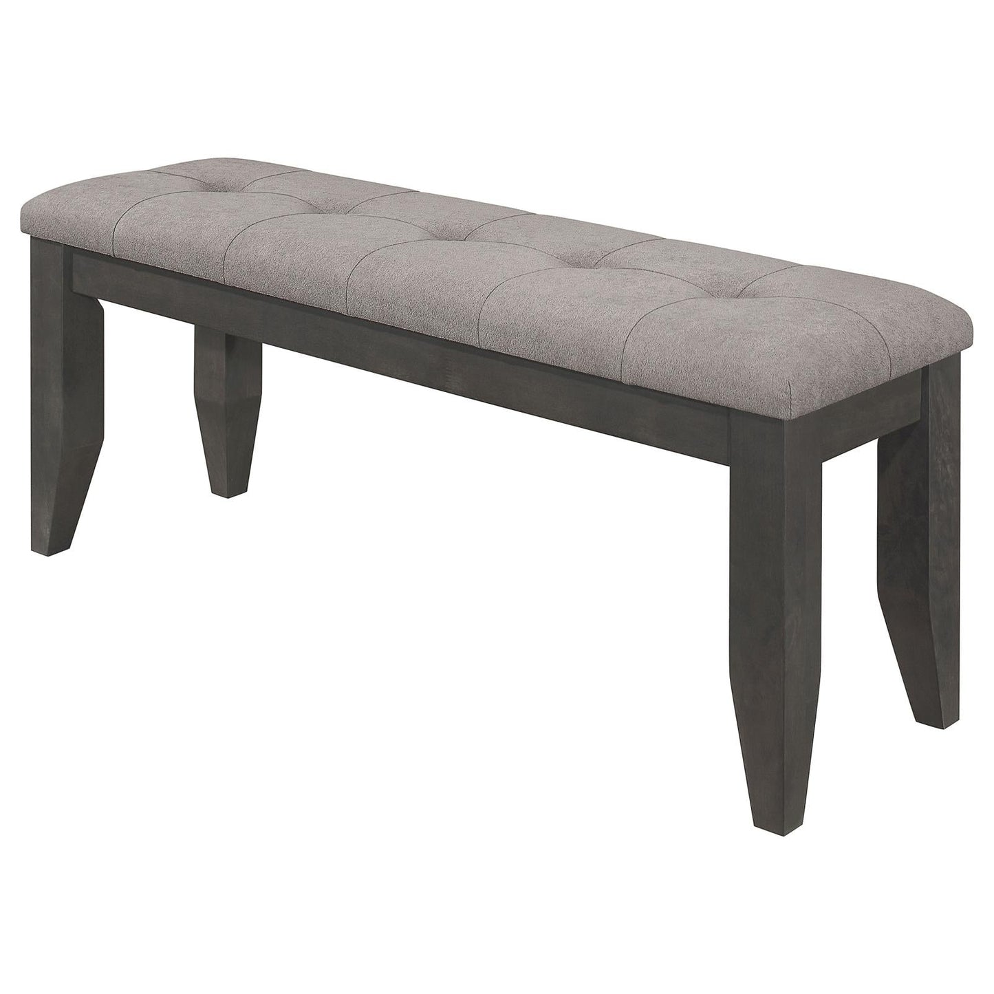 Dalila Gray/Dark Gray Padded Cushion Bench - 102723GRY - Luna Furniture - Dallas Store