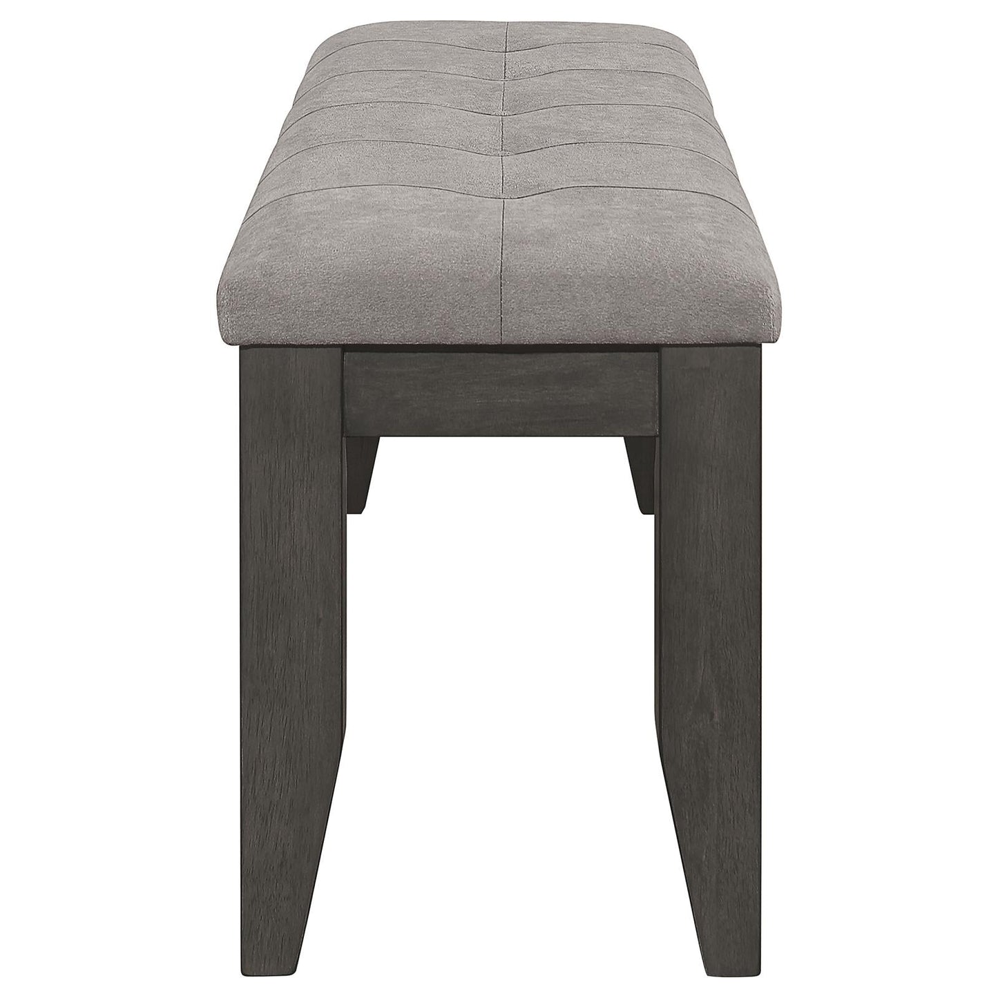 Dalila Gray/Dark Gray Padded Cushion Bench - 102723GRY - Luna Furniture - Dallas Store