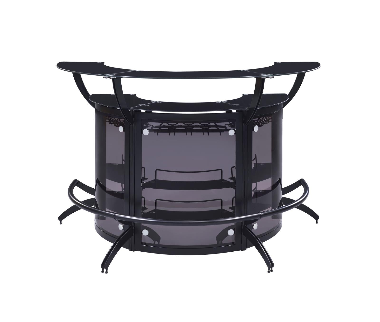 Dallas Smoke/Black Curved Bar Unit, Set of 3 - 182135-S3 - Luna Furniture - Dallas Store