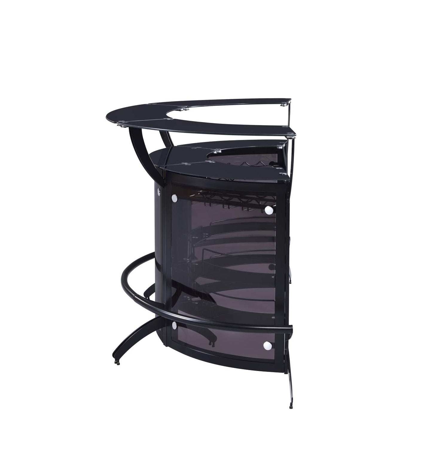 Dallas Smoke/Black Curved Bar Unit, Set of 3 - 182135-S3 - Luna Furniture - Dallas Store