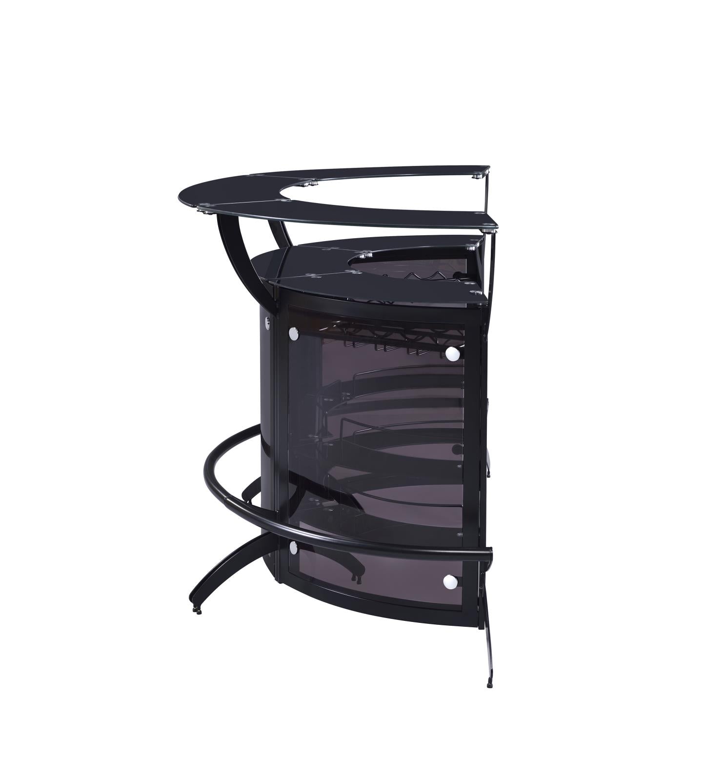 Dallas Smoke/Black Curved Bar Unit, Set of 3 - 182135-S3 - Luna Furniture - Dallas Store