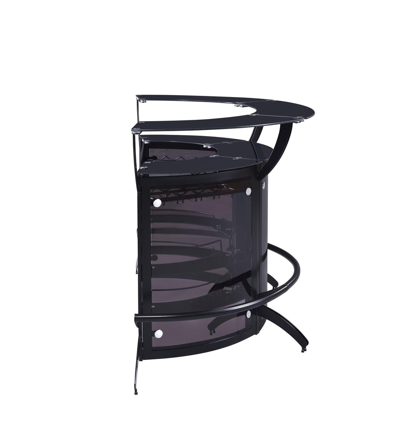 Dallas Smoke/Black Curved Bar Unit, Set of 3 - 182135-S3 - Luna Furniture - Dallas Store