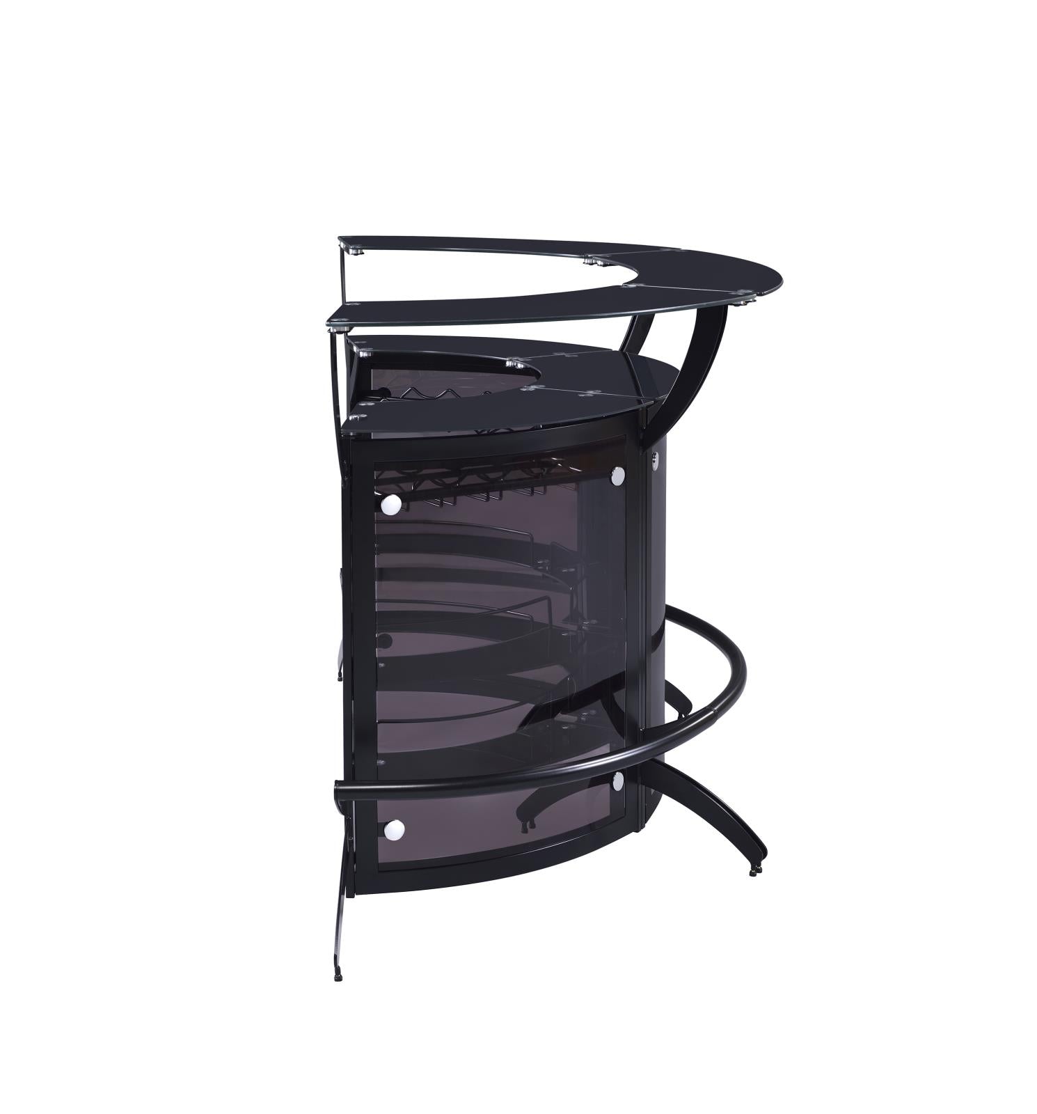 Dallas Smoke/Black Curved Bar Unit, Set of 3 - 182135-S3 - Luna Furniture - Dallas Store