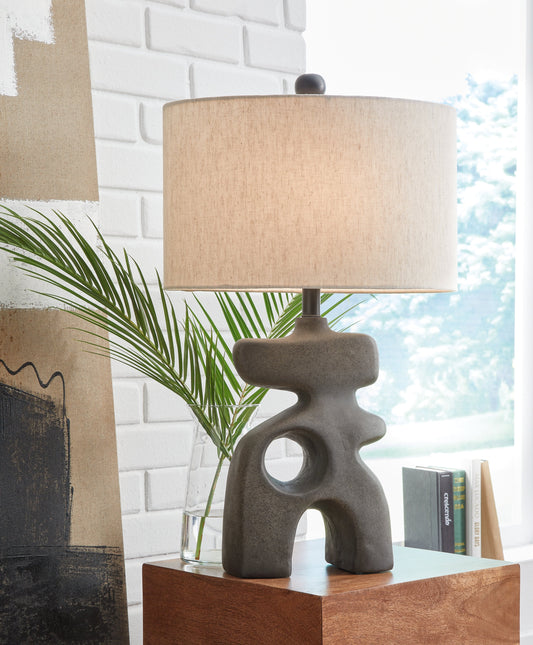 Danacy Distressed Black Table Lamp - L235754 - Luna Furniture - Dallas Store