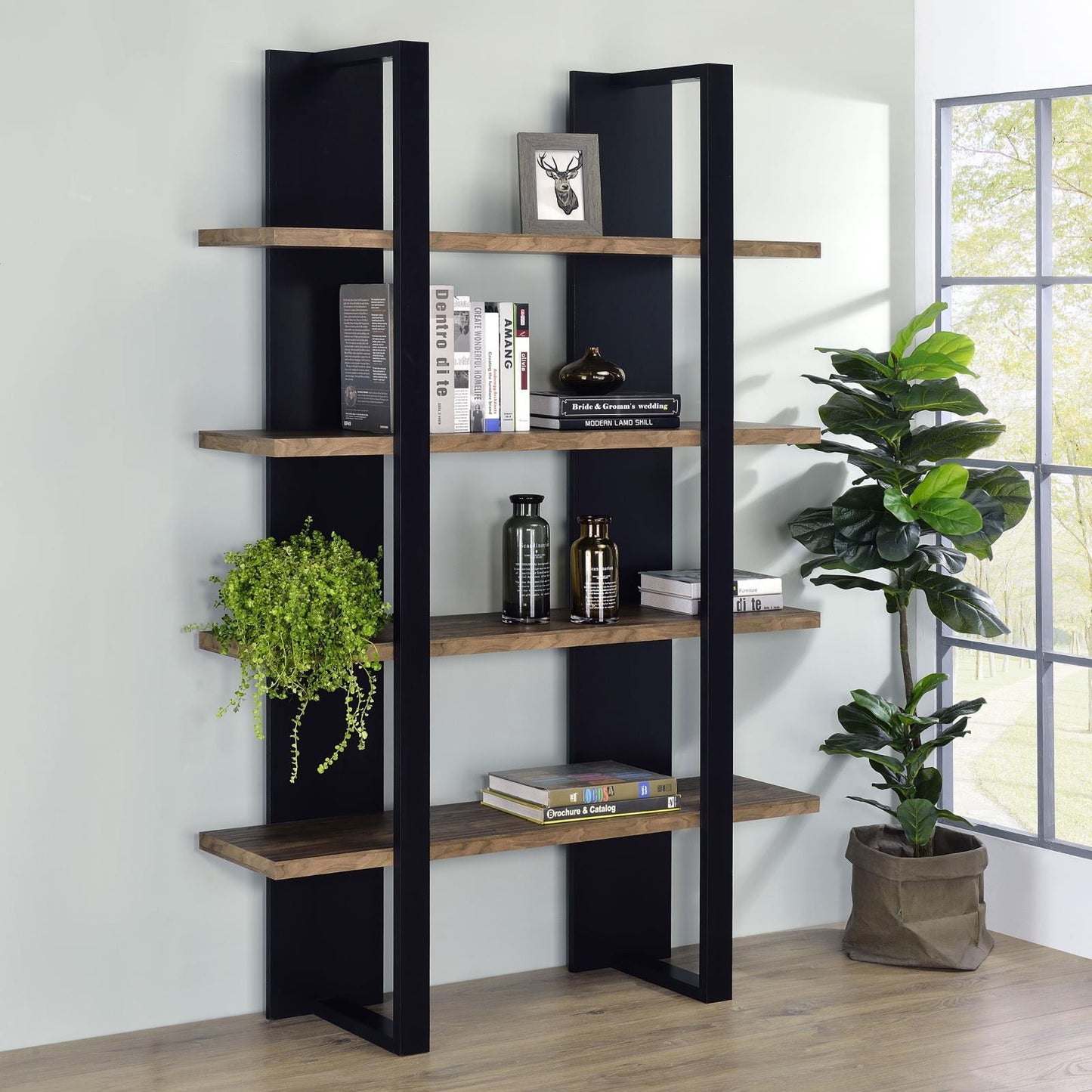 Danbrook Bookcase with 4 Full-length Shelves - 882036 - Luna Furniture - Dallas Store