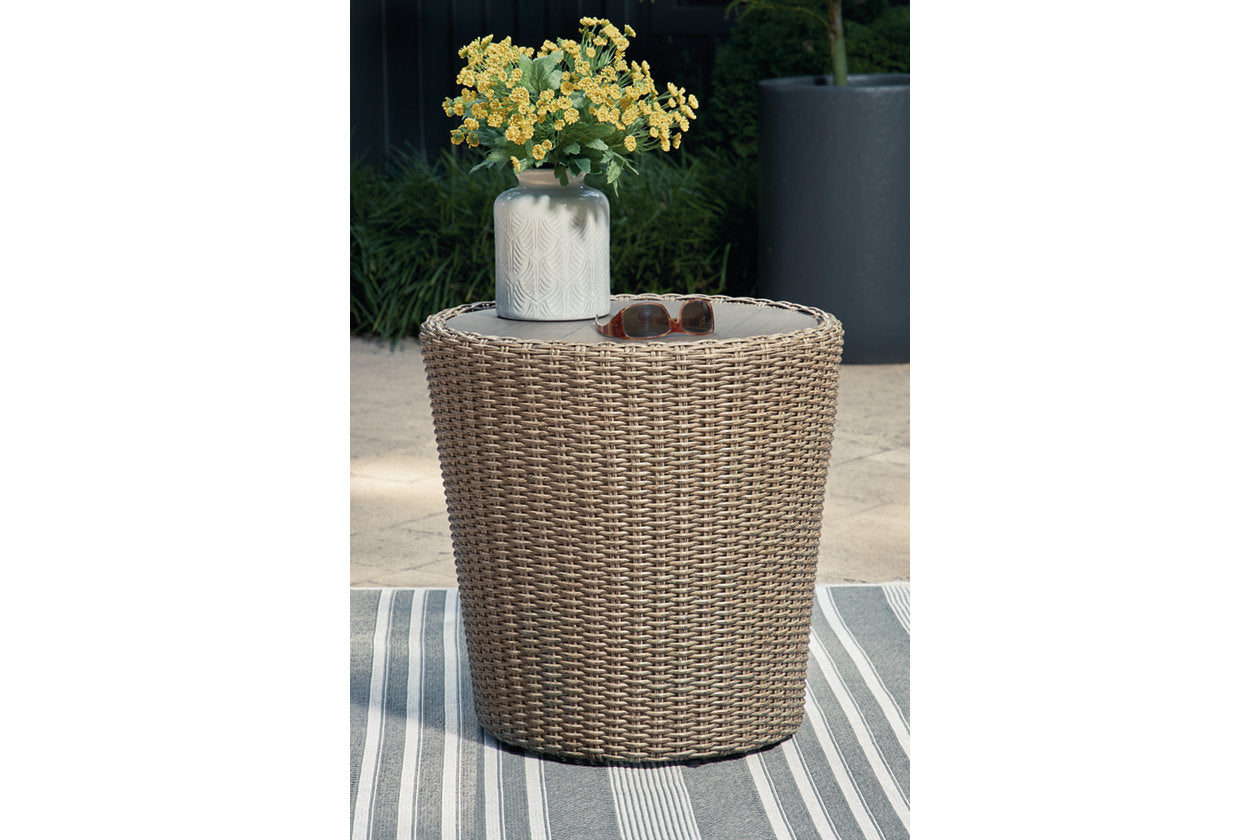 DANSON Beige Outdoor End Table - P505-706 - Luna Furniture - Dallas Store