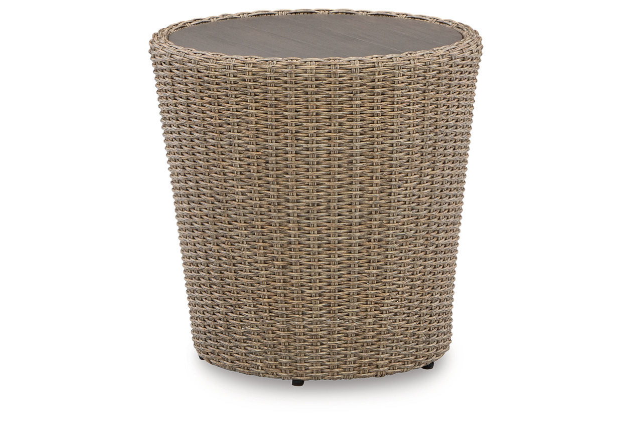 DANSON Beige Outdoor End Table - P505-706 - Luna Furniture - Dallas Store
