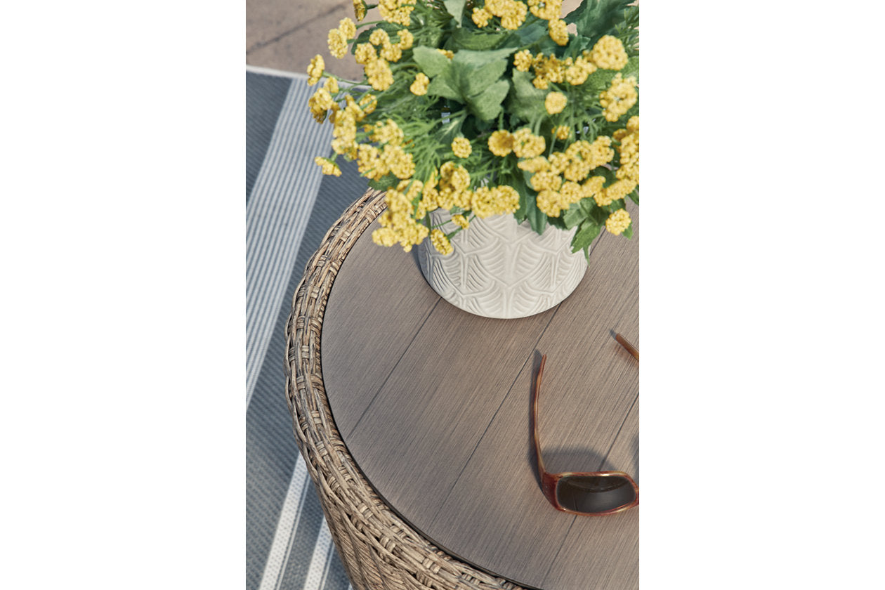 DANSON Beige Outdoor End Table - P505-706 - Luna Furniture - Dallas Store