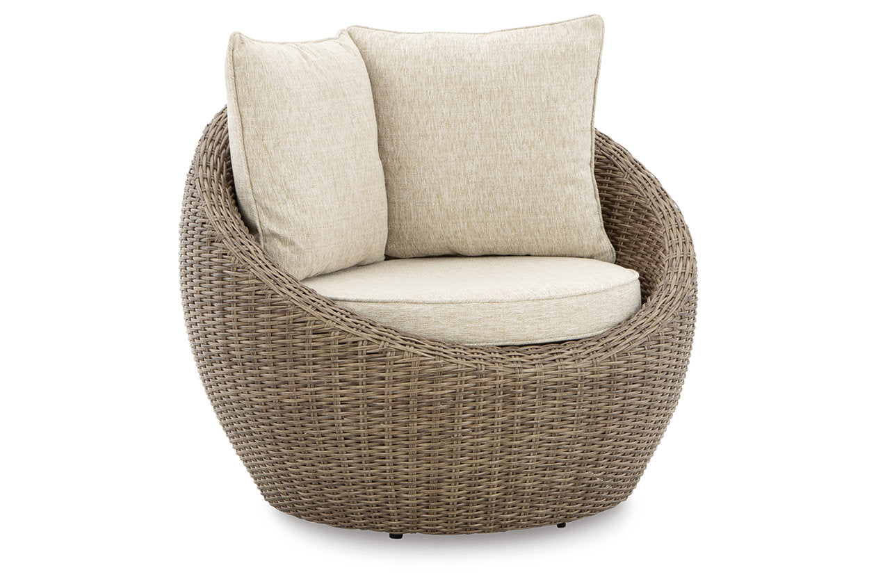 DANSON Beige Swivel Lounge with Cushion, Set of 2 - P505-821 - Luna Furniture - Dallas Store