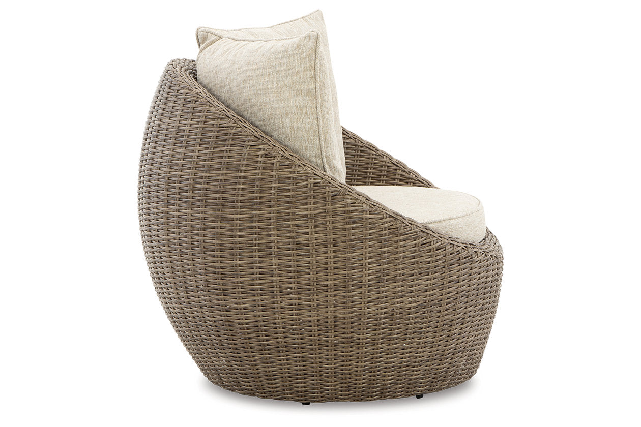 DANSON Beige Swivel Lounge with Cushion, Set of 2 - P505-821 - Luna Furniture - Dallas Store