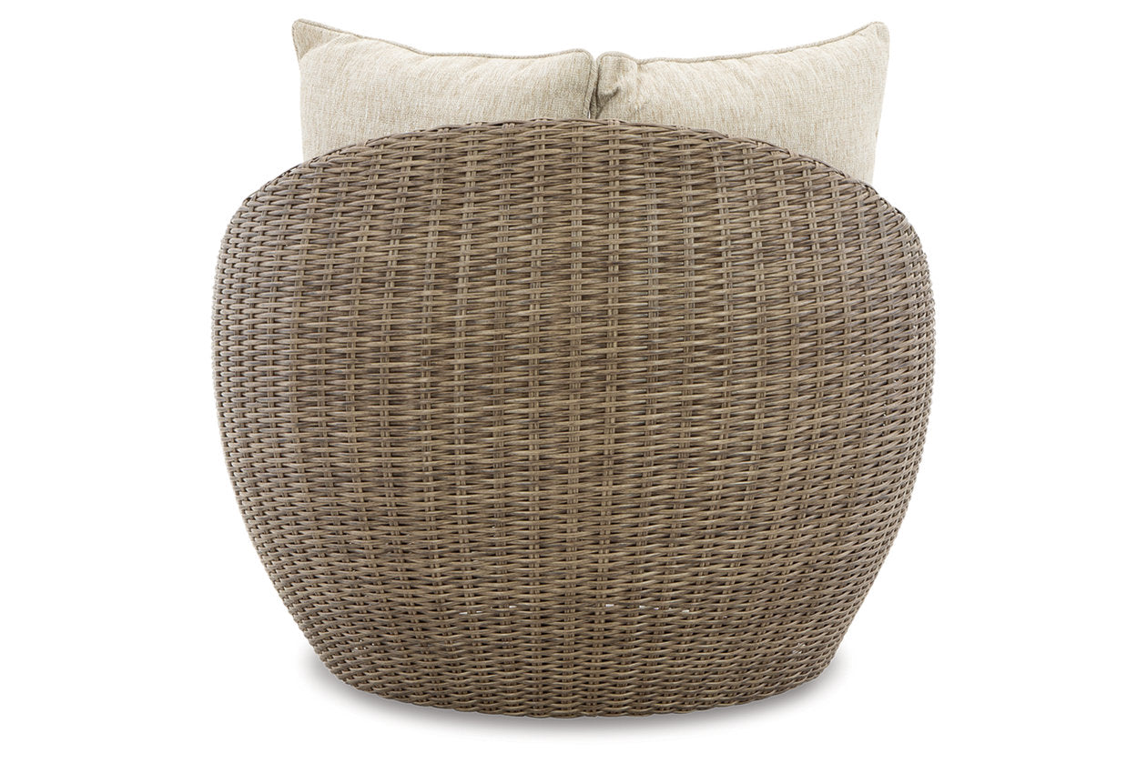 DANSON Beige Swivel Lounge with Cushion, Set of 2 - P505-821 - Luna Furniture - Dallas Store