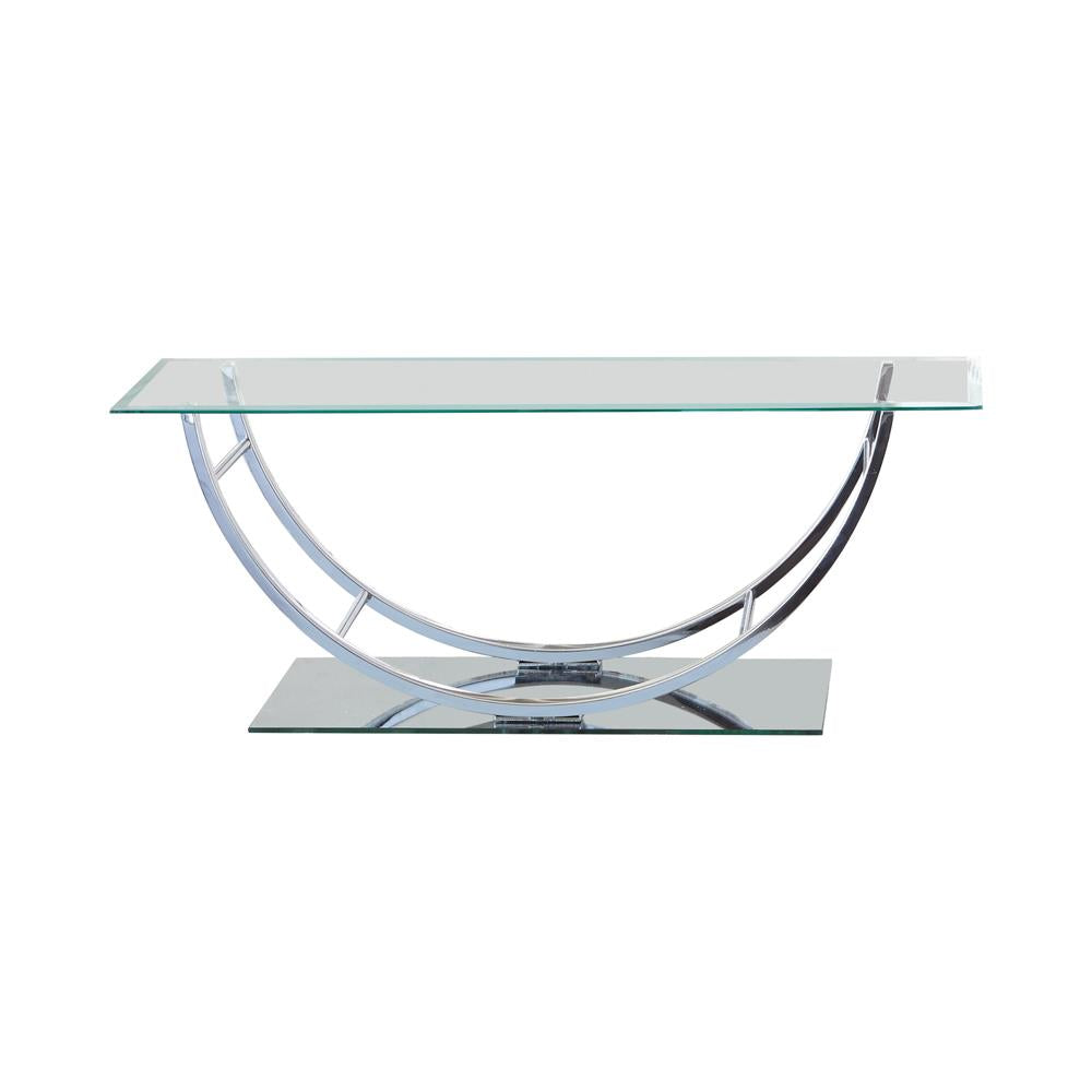Danville Chrome U-Shaped Coffee Table - 704988 - Luna Furniture - Dallas Store