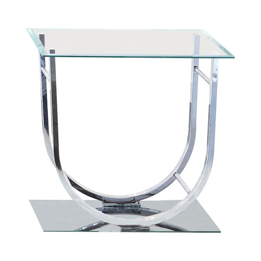 Danville U-Shaped End Table Chrome - 704987 - Luna Furniture - Dallas Store
