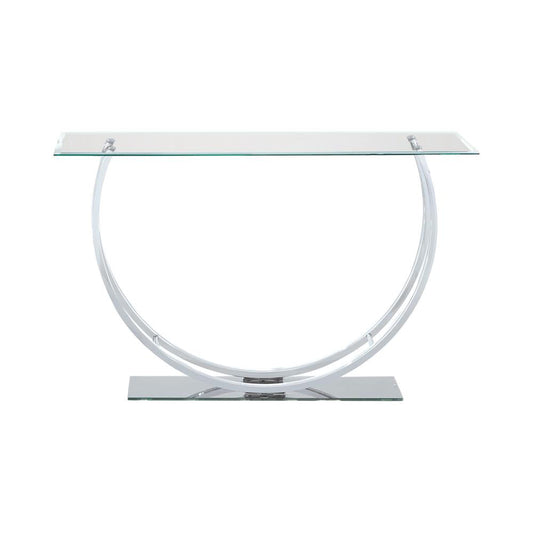 Danville U-Shaped Sofa Table Chrome - 704989 - Luna Furniture - Dallas Store