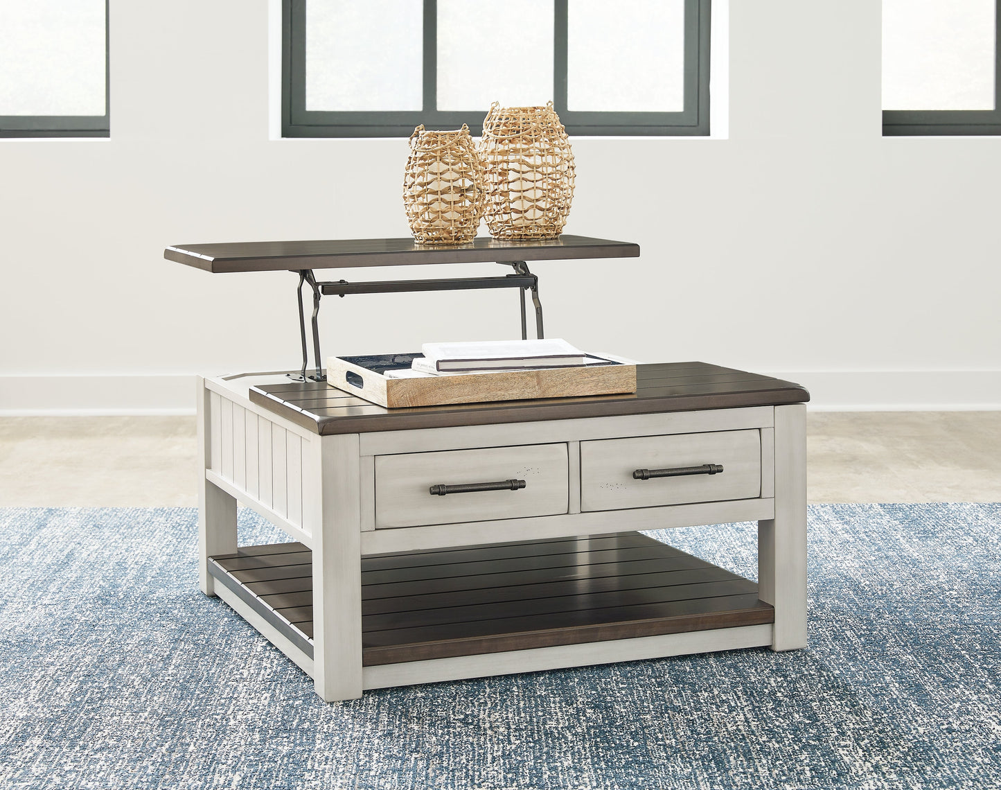 Darborn Gray/Brown Lift Top Coffee Table - T796-00 - Luna Furniture - Dallas Store
