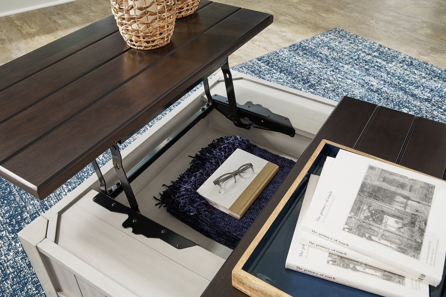 Darborn Gray/Brown Lift Top Coffee Table - T796-00 - Luna Furniture - Dallas Store