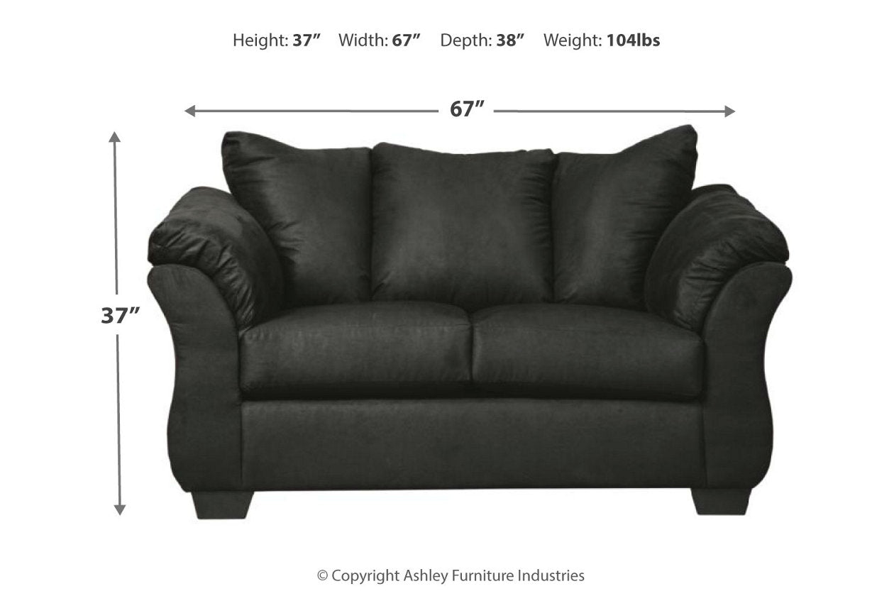 Darcy Black Loveseat - 7500835 - Luna Furniture - Dallas Store