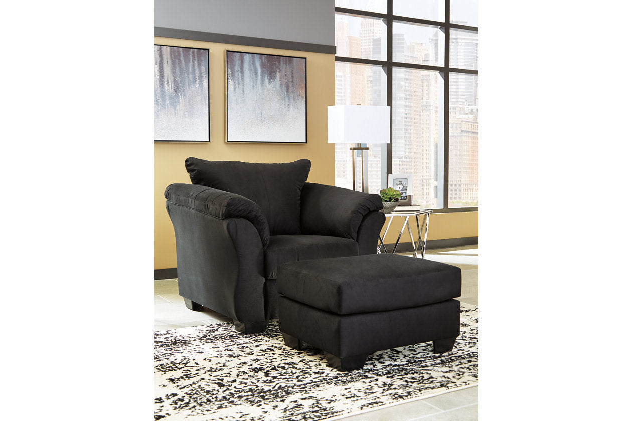 Darcy Black Ottoman - 7500814 - Luna Furniture - Dallas Store