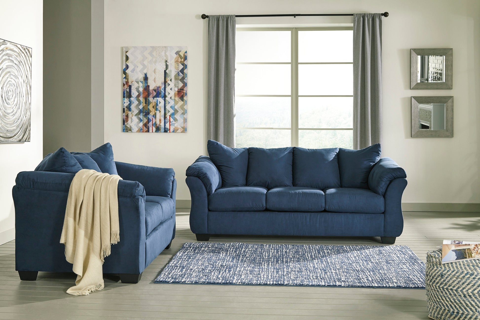 Darcy Blue Living Room Set - SET | 7500738 | 7500735 | 7500725 - Luna Furniture - Dallas Store