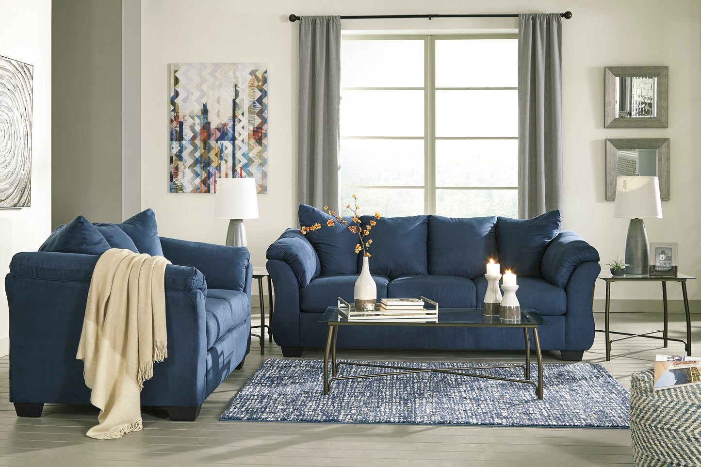Darcy Blue Living Room Set - SET | 7500738 | 7500735 | 7500725 - Luna Furniture - Dallas Store
