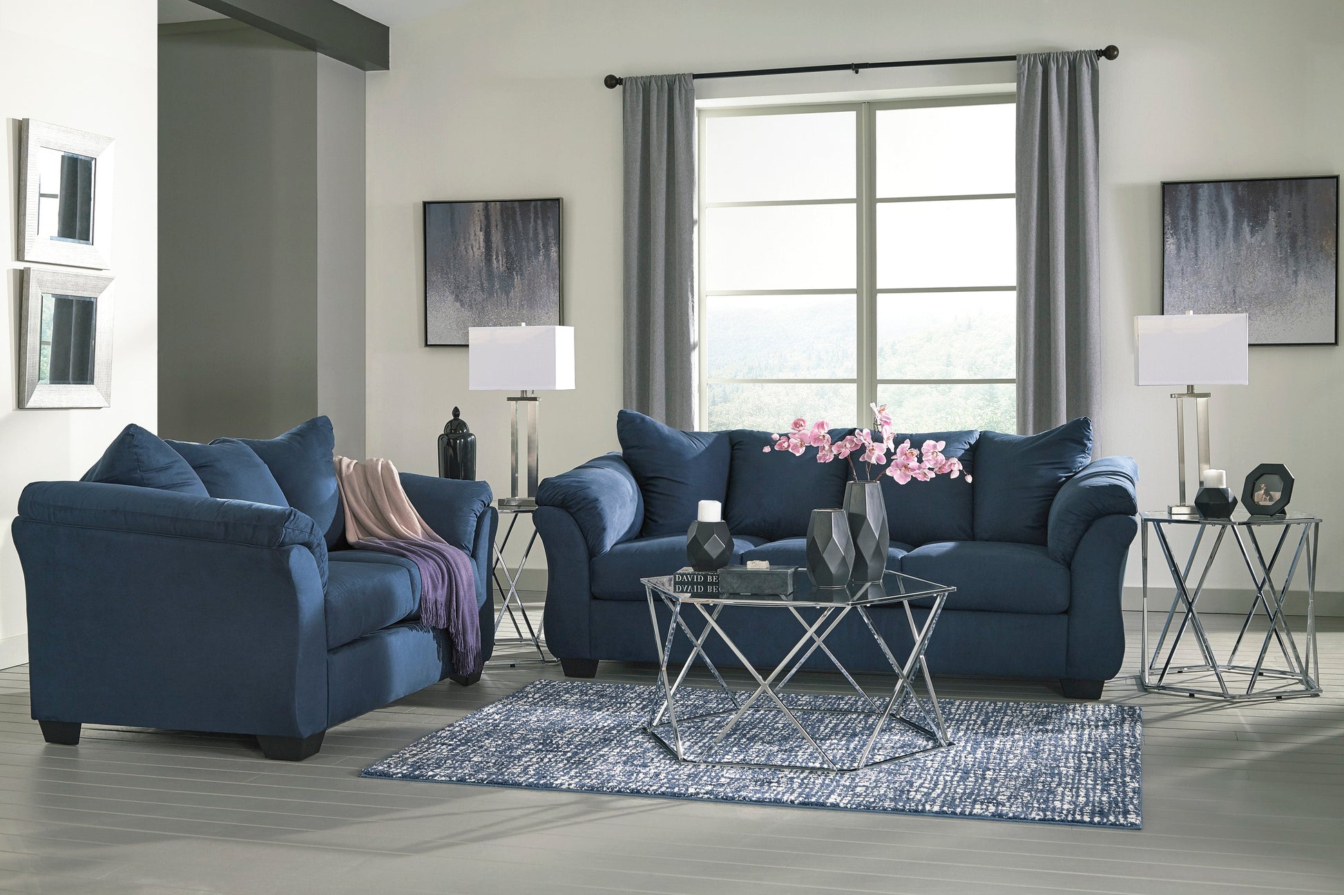 Darcy Blue Living Room Set - SET | 7500738 | 7500735 | 7500725 - Luna Furniture - Dallas Store