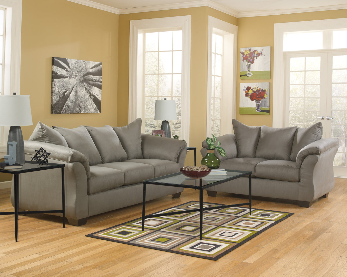 Darcy Cobblestone Living Room Set - SET | 7500538 | 7500535 | 7500520 | 7500525 | 7500514 - Luna Furniture - Dallas Store