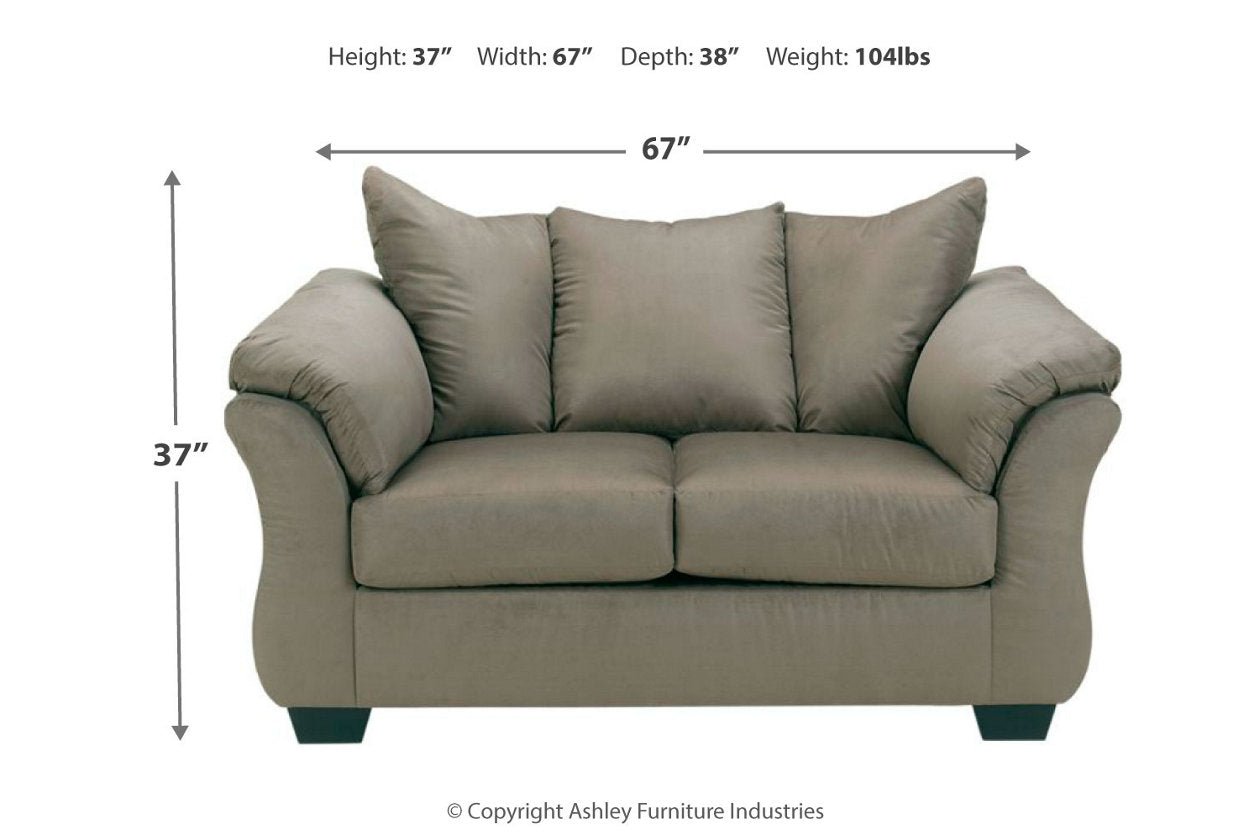 Darcy Cobblestone Loveseat - 7500535 - Luna Furniture - Dallas Store